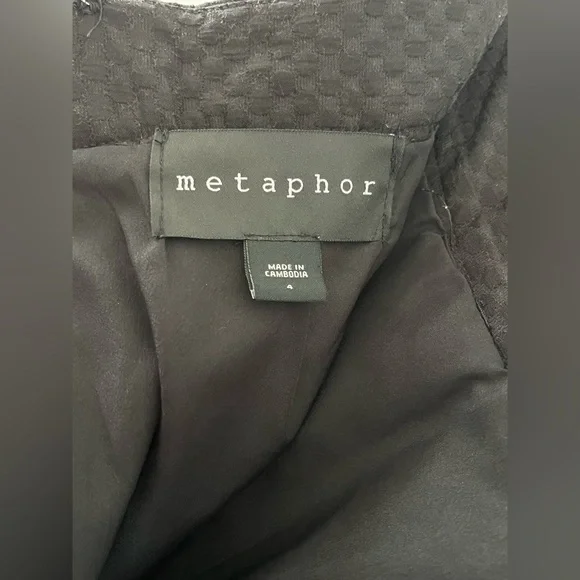 EUC Metaphor Elegant Black Pleated Mini Skater Skirt Pockets Lined Size 4 Small - Picture 8 of 15